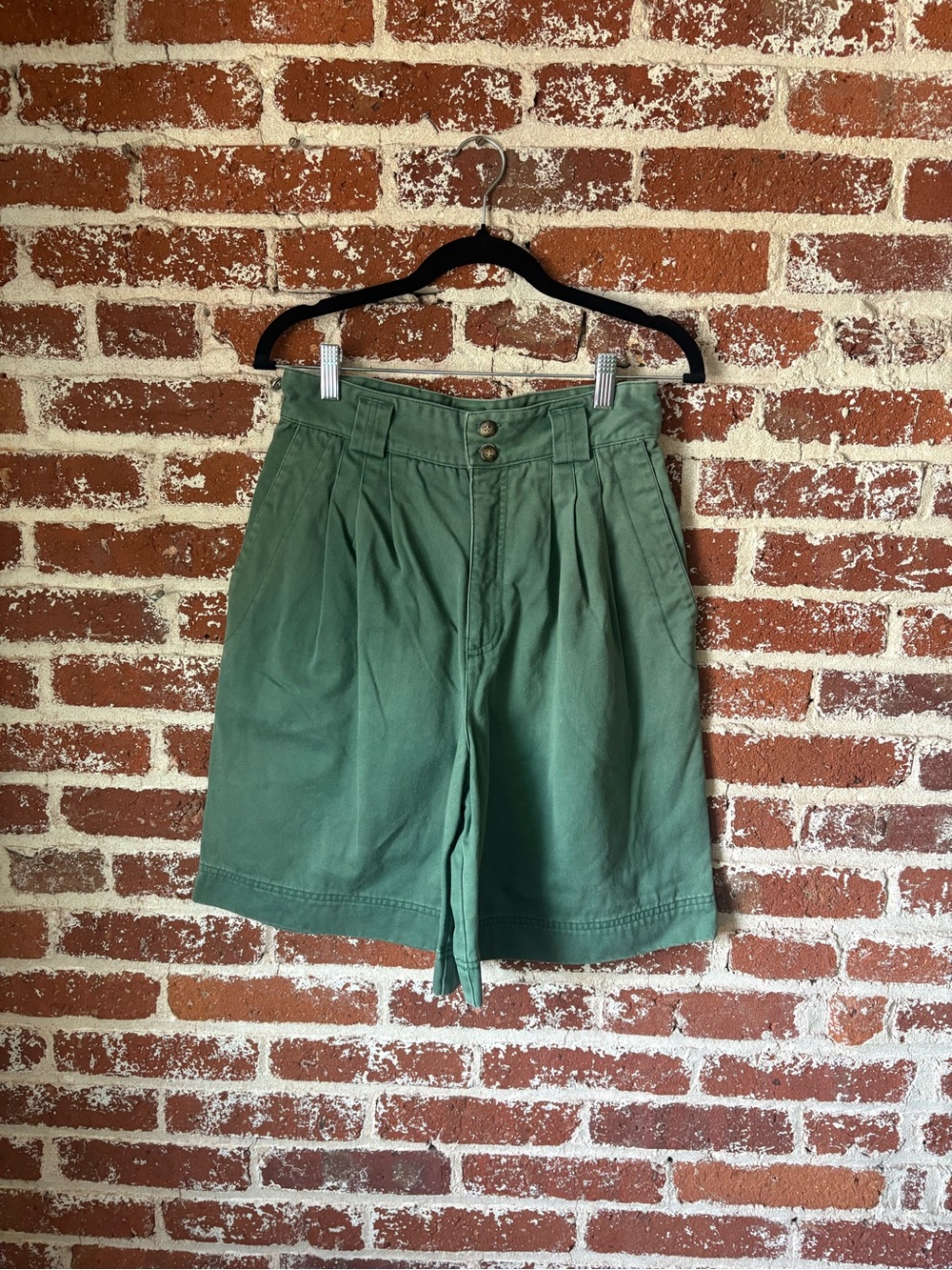 90s Vintage GAP High Rise Pleated Green Shorts - Picture 6 of 6